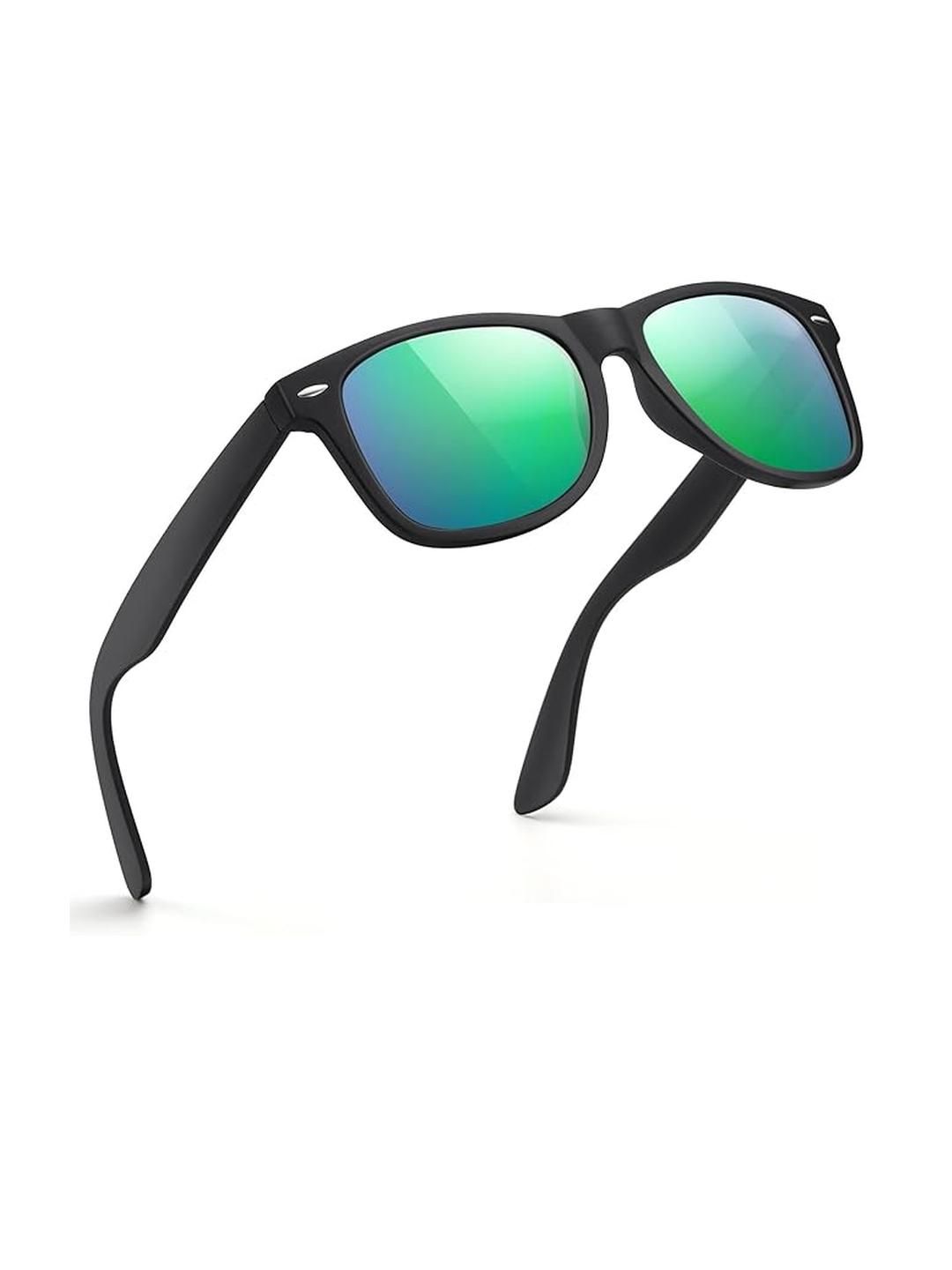 Arzonai Unisex Black Lens & Black Shield Sunglasses with-picture-38