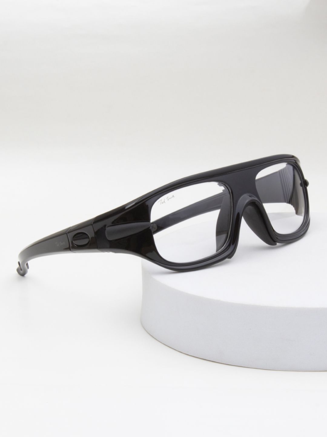 Ted Smith Unisex Clear Lens & Gold-Toned Sports Sunglasses-image-22