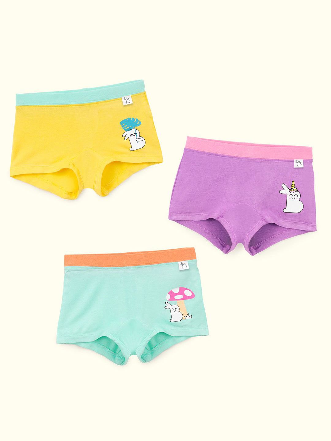 SuperBottoms Girls 3-Pcs Antimicrobial Boy Shorts Briefs UND-G-BS-NL-NM-UPR-4-6Y-3P-picture-12