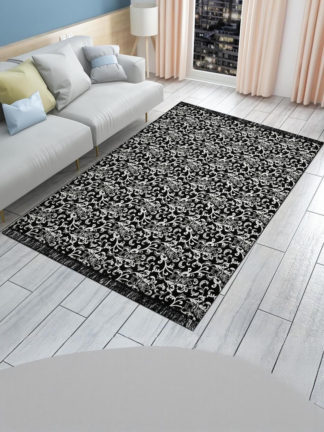 Furnishing Hut Black Floral Anti-Skid Other Carpet-picture-38