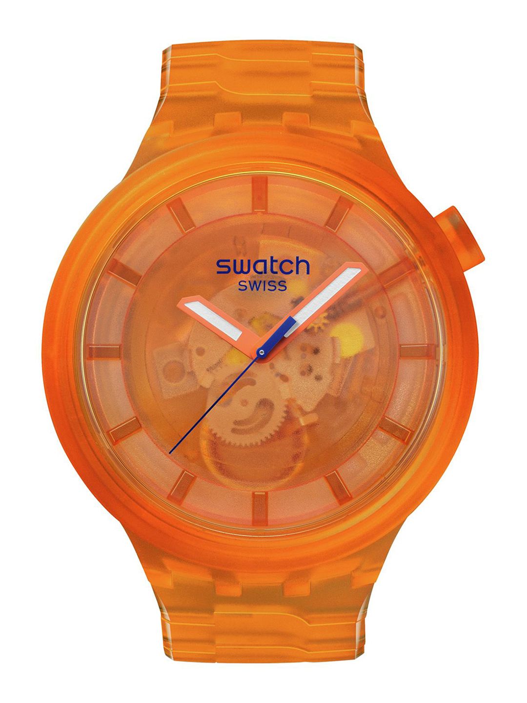 Swatch Unisex Dial & Ceramic Straps Round Reset Time Analogue Watch SB05O103-image-24
