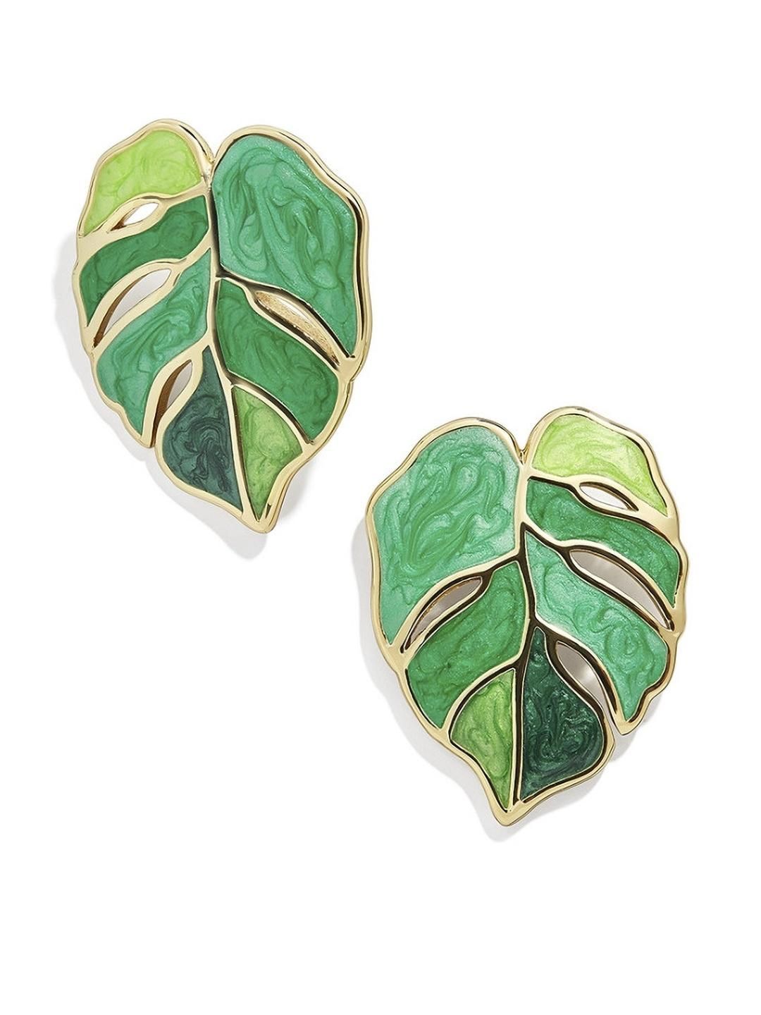 AKISON JEWELS Leaf Shaped Studs Earrings-picture-41