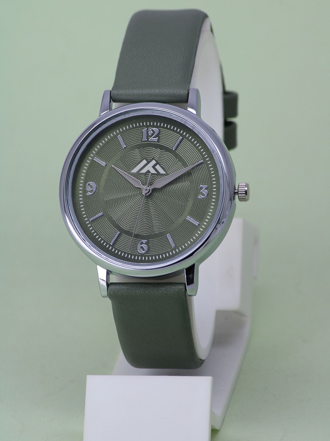 VIRAKTI Women Patterned Dial & Leather Wrap Around Straps Analogue Watch G-17-DARK GREEN-G-image-14