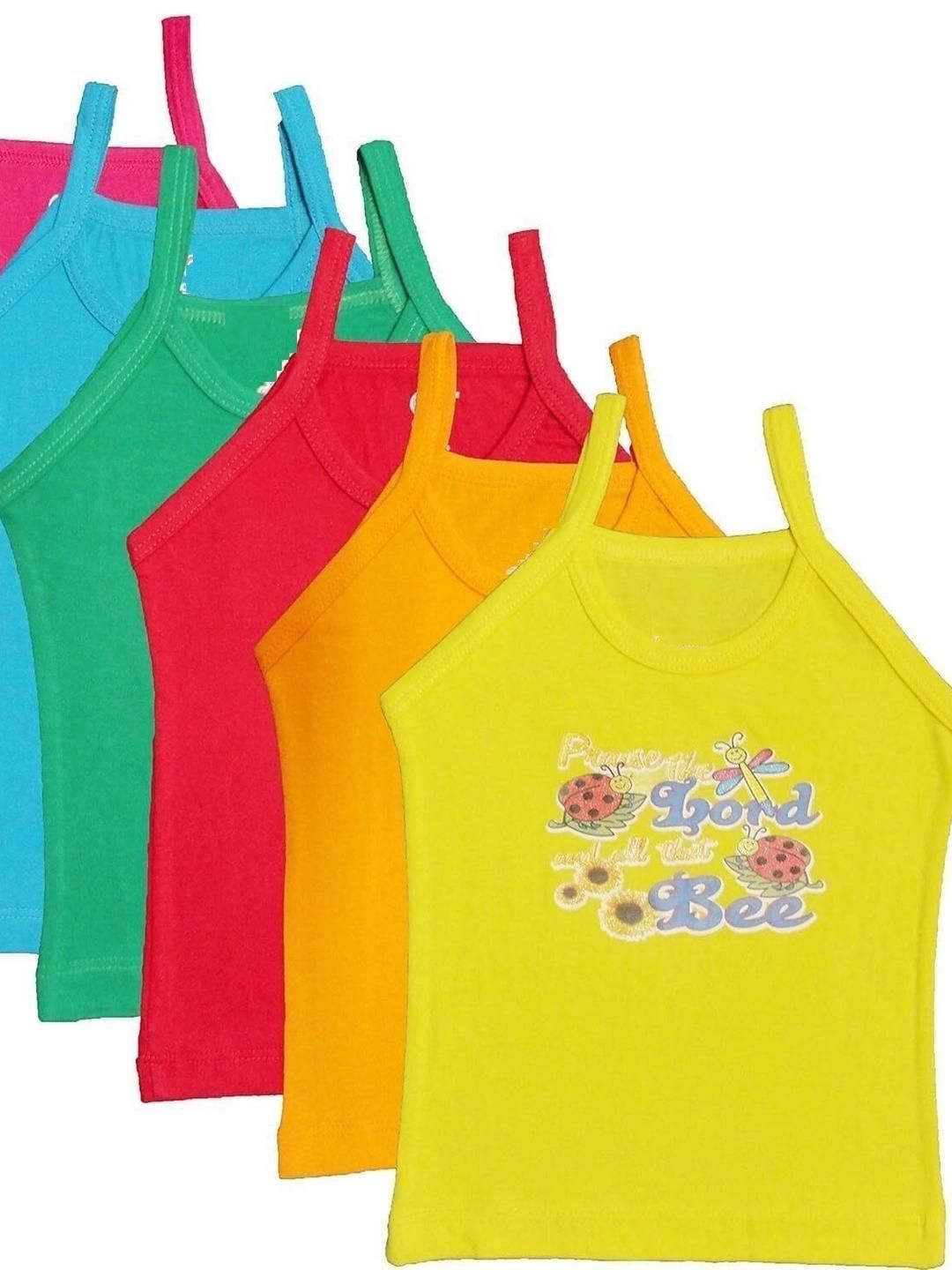 DESNUDA Girls Pack of 6 Printed Innerwear Vests-picture-37