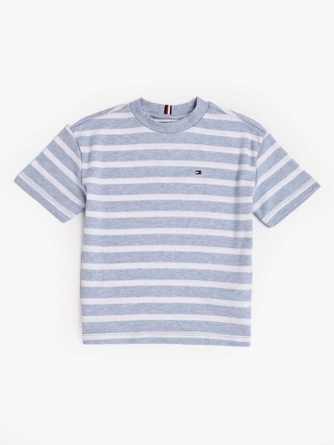 Tommy Hilfiger Boys Striped Round Neck Cotton T-shirt-picture-35