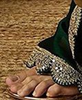 Anouk Sequinned Satin Saree With Embellished Boder