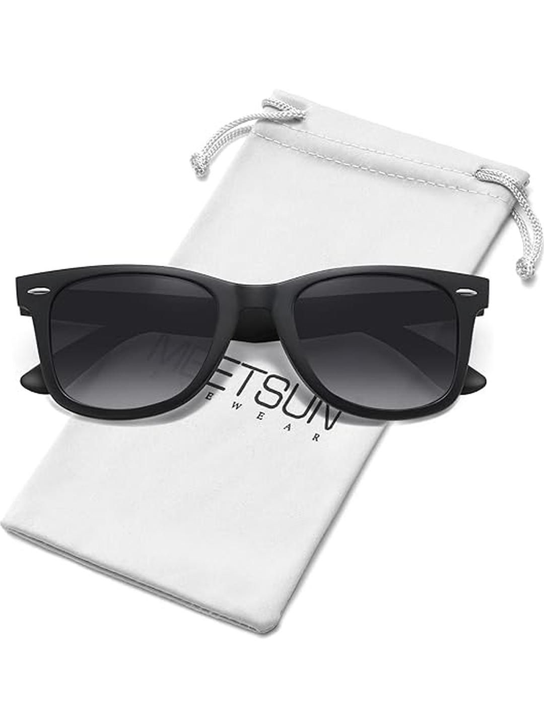 Arzonai Unisex Black Lens & Black Wayfarer Sunglasses with UV Protected Lens-image-28