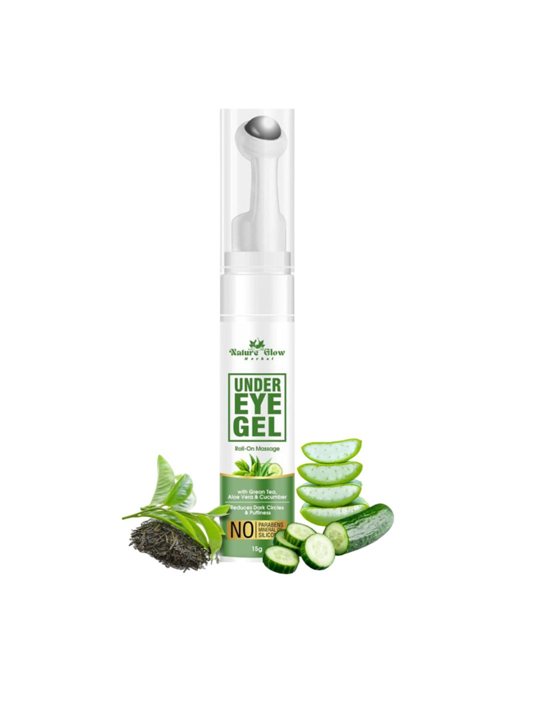 Nature Glow Herbal Under Eye Gel Roll-On With Green Tea -15g-picture-11