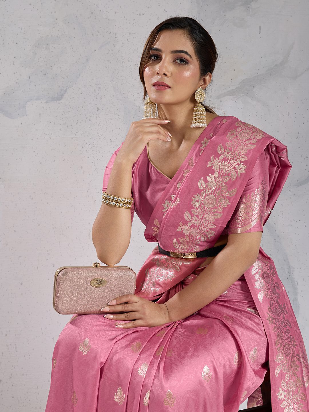 PBS PRINTS Woven Design Zari Banarasi Saree-picture-21