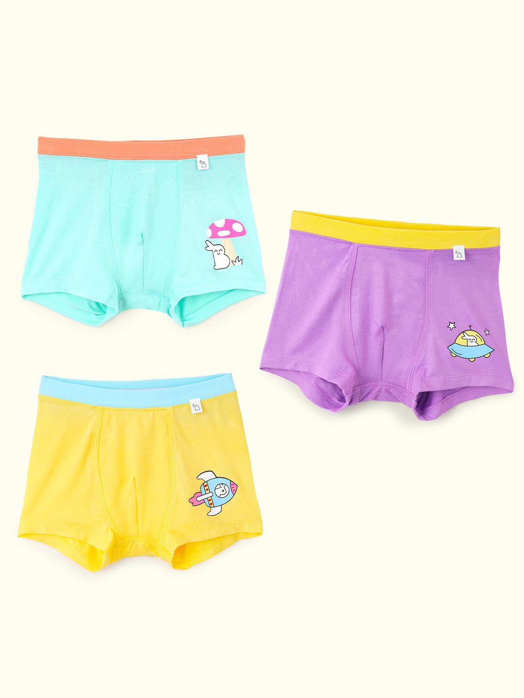 SuperBottoms Kids Pack Of 3 Printed Antimicrobial Mid-Rise Trunks UND-B-TR-NL-SR-SS-4-6Y-3-picture-35