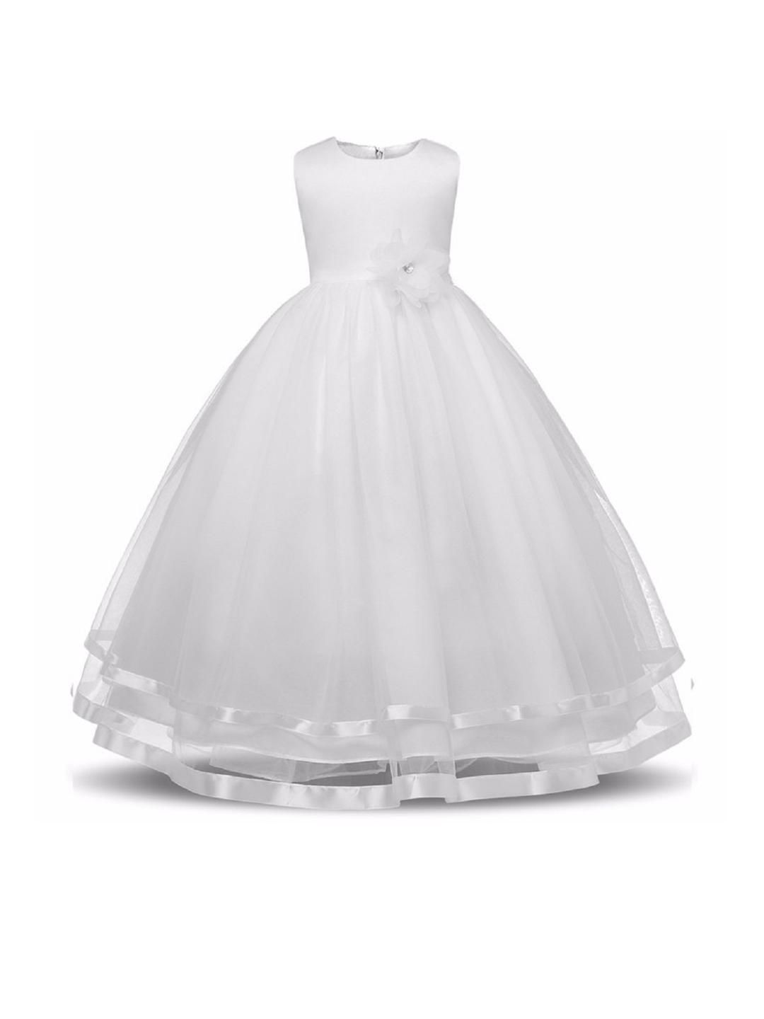 Shahina Fashion Girls Satin Net Maxi Length Dress-picture-50