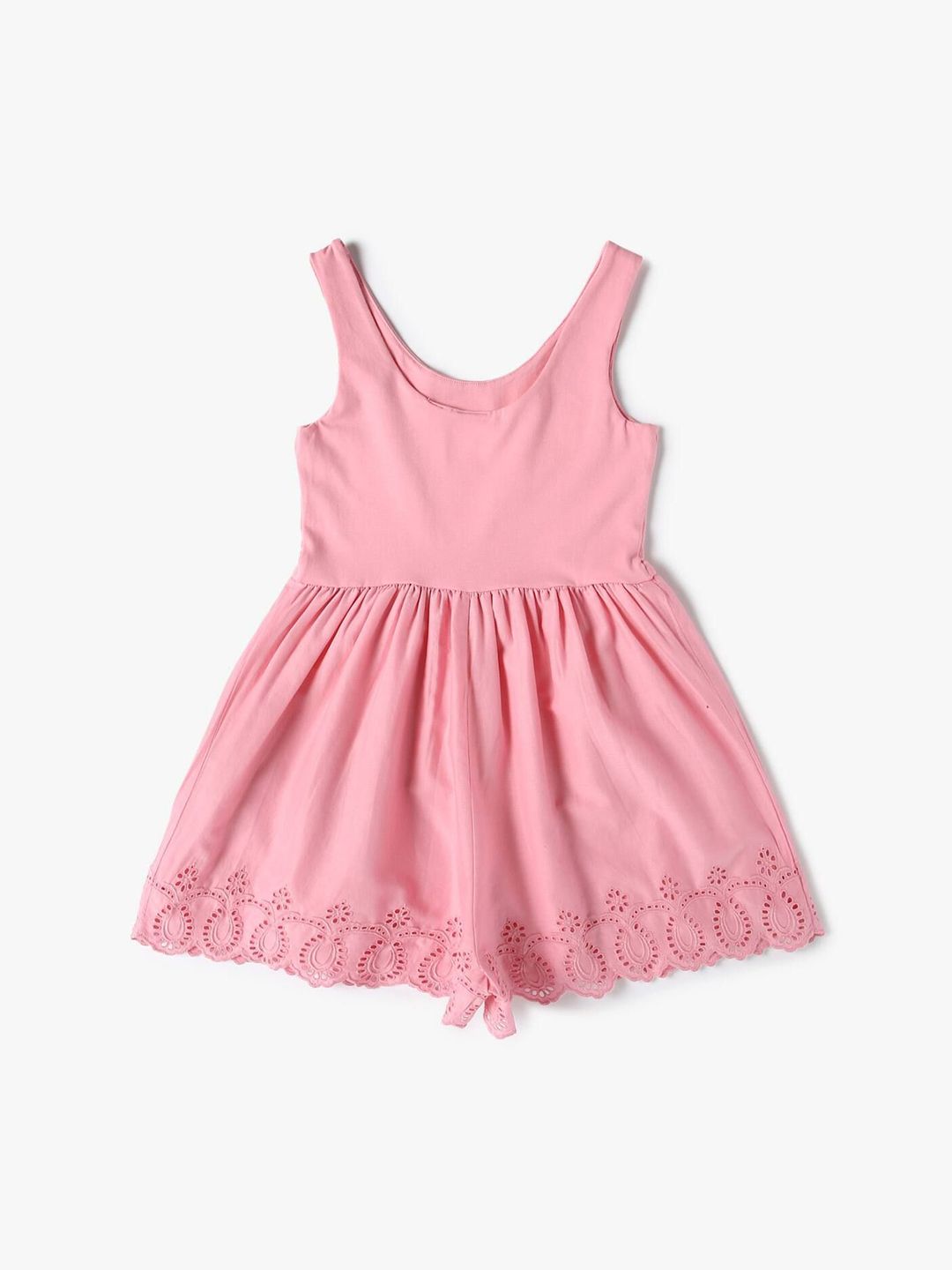 GAP Girls Round Neck Cut-Work Playsuit-picture-22