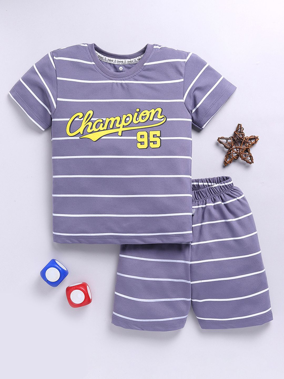 YK X Tinyo Boys Printed T-shirt with Shorts-picture-48