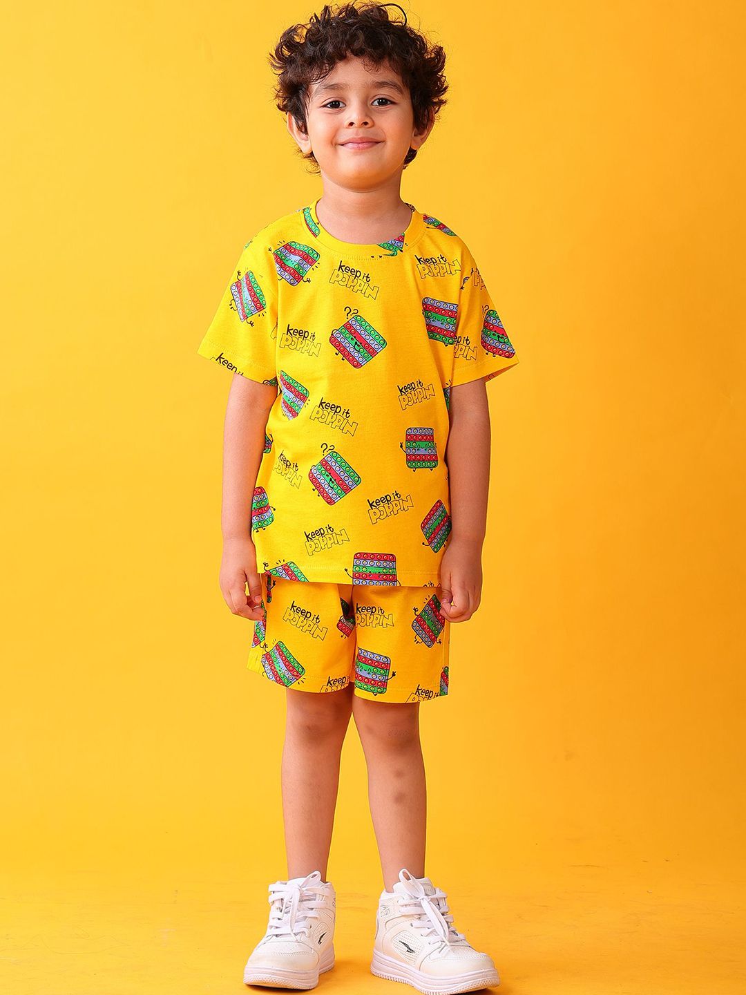 Anthrilo Boys Printed Short Sleeves T-shirt With Shorts