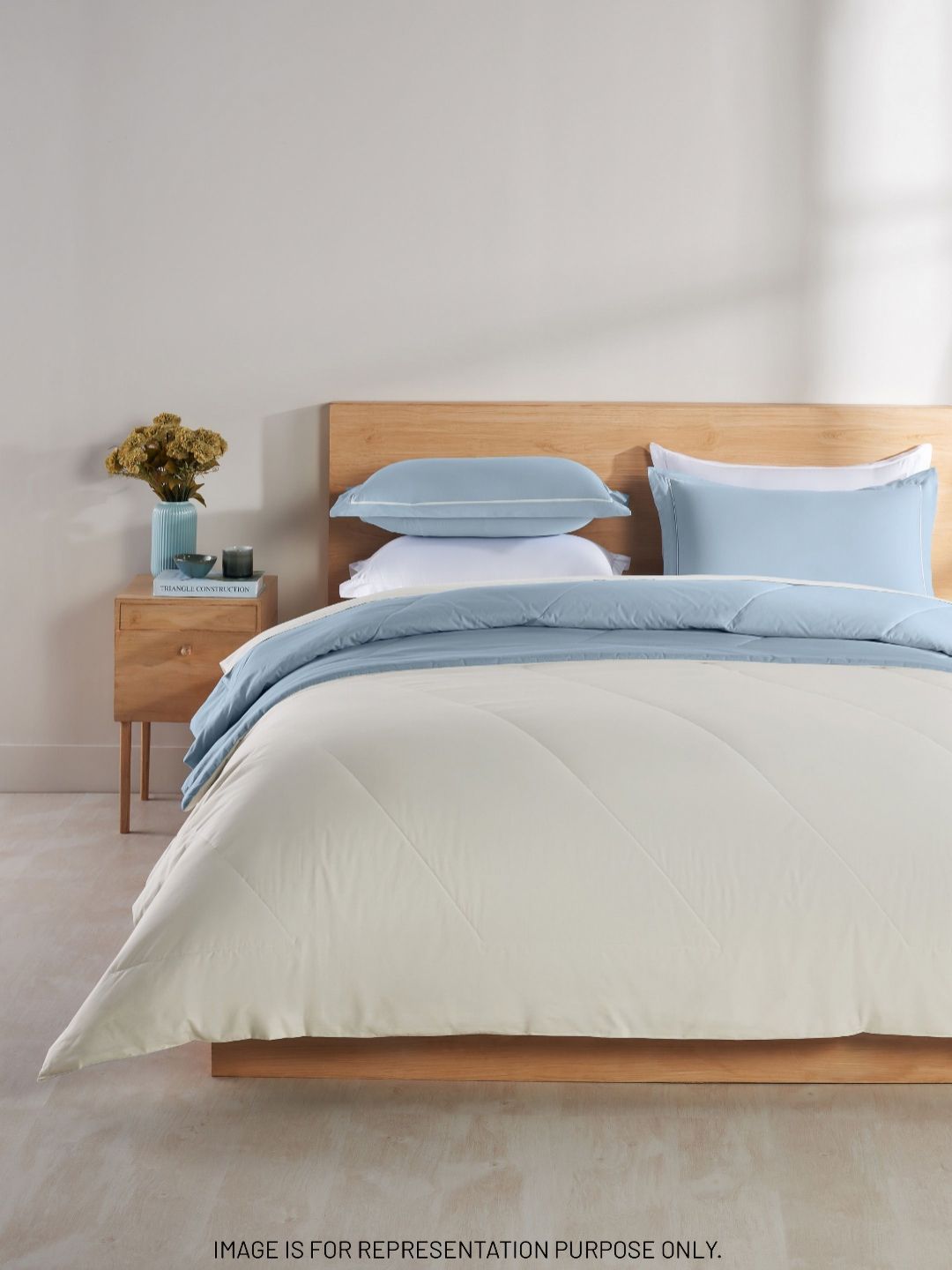DDecor Blue 4 Piece Double King Geometric Cotton Bedding Set-image-20