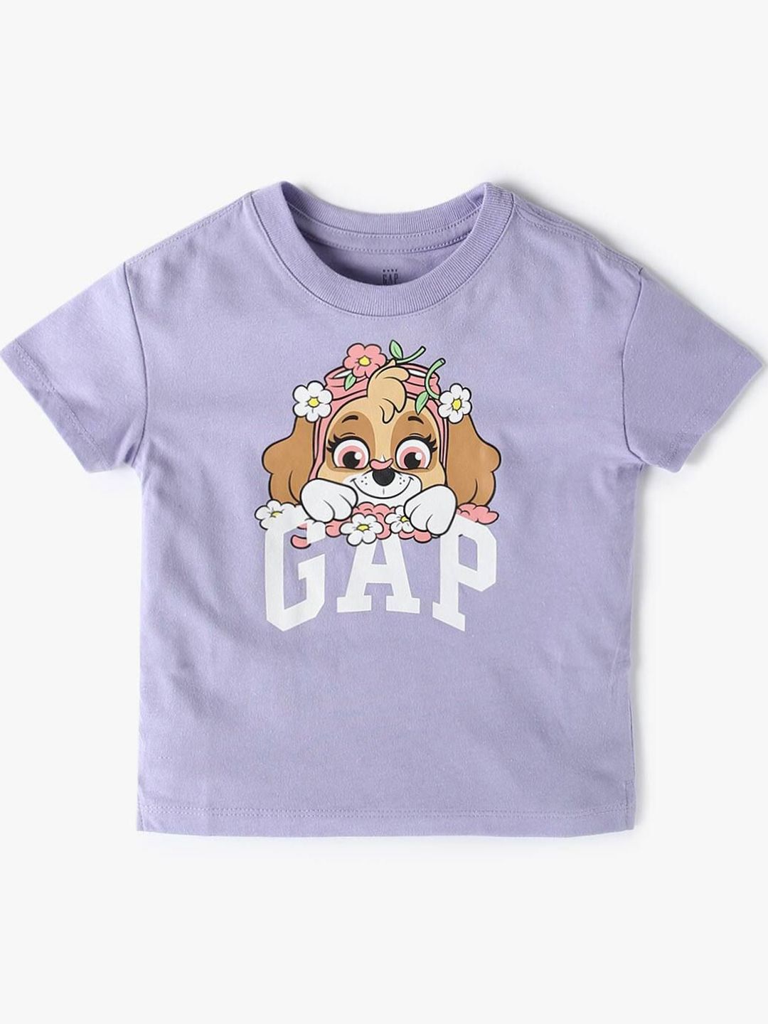 GAP Girls Graphic Printed Pure Cotton Relaxed-Fit T-Shirt