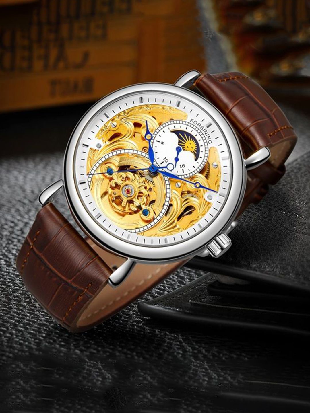 FORSINING Men Dial & Leather Straps Analogue Watch FSG8177M3S3-picture-21