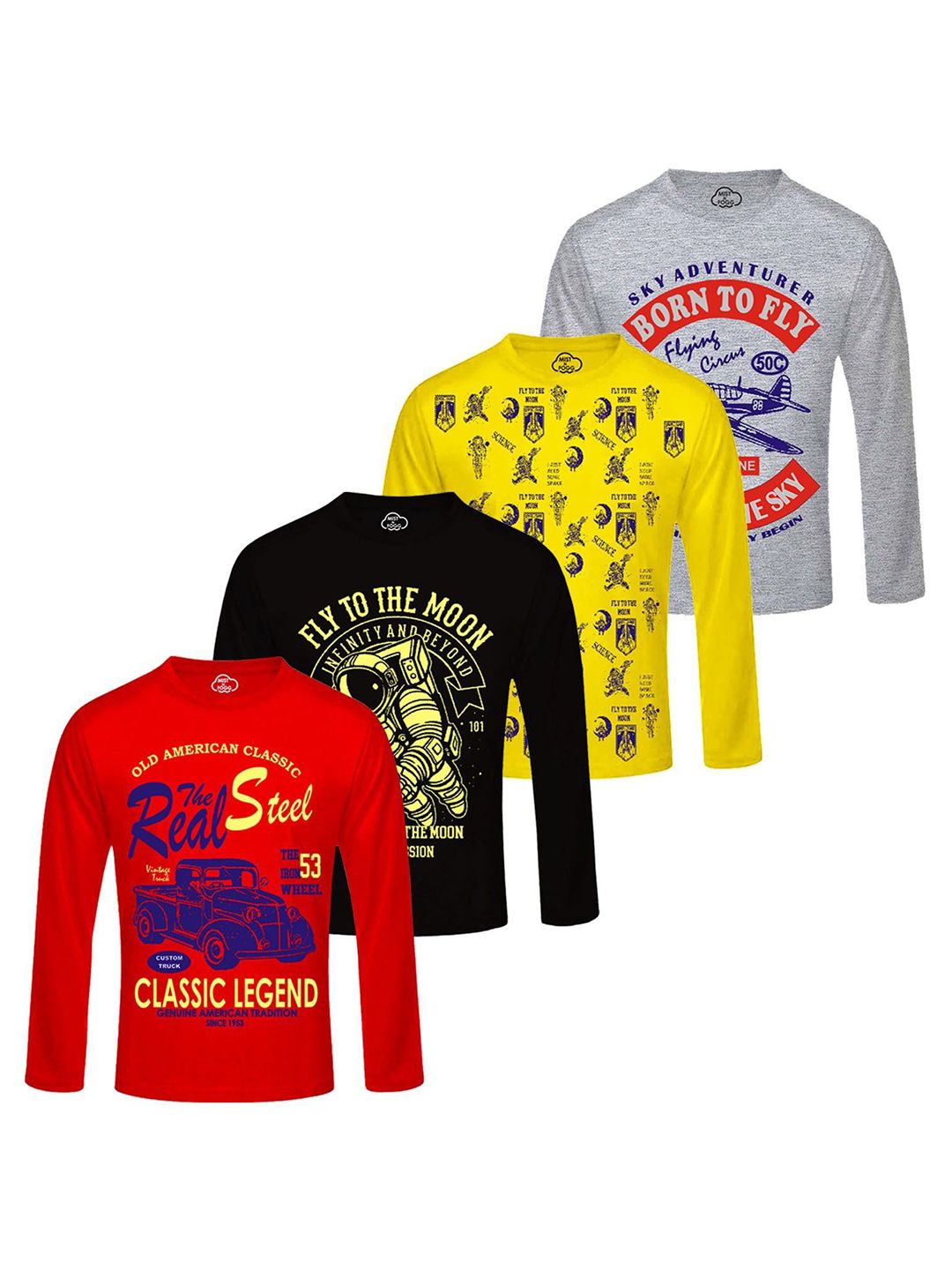 MIST N FOGG Boys Typography 4 Printed Applique Slim Fit T-shirt-picture-50