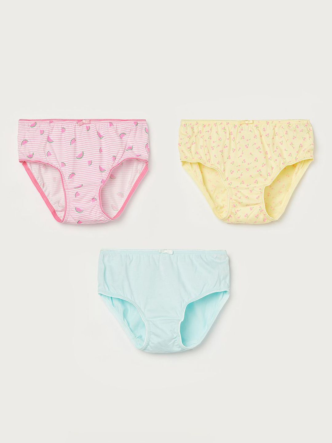 Fame Forever by Lifestyle Girls Pack Of 3 Printed Cotton Basic Briefs 1000015212049-MIX