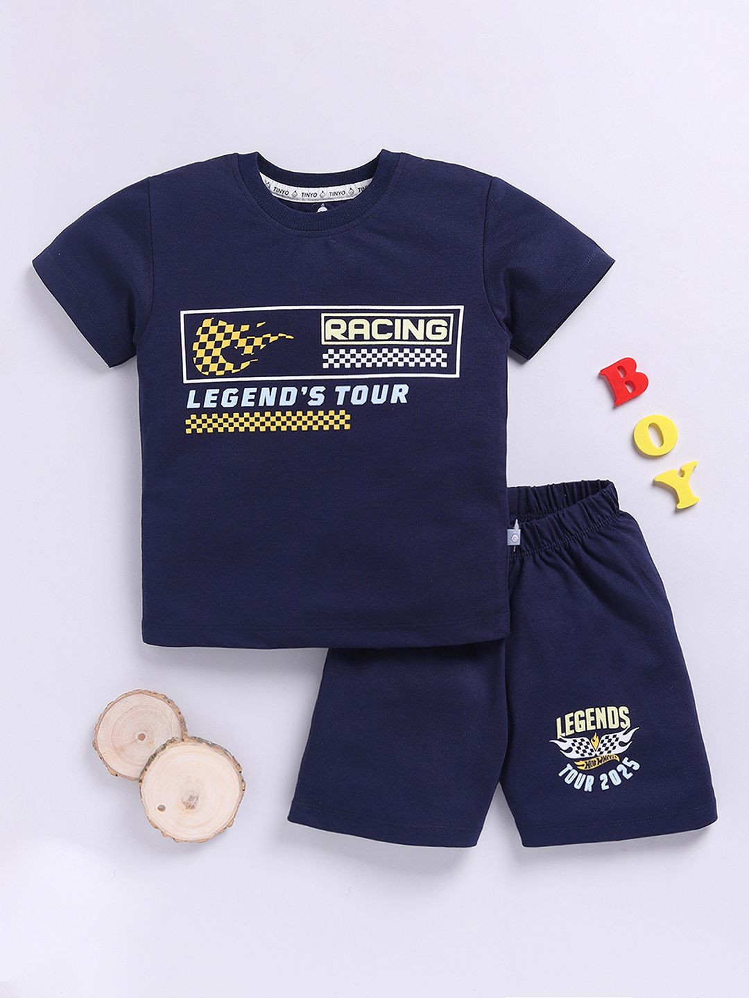 YK X Tinyo Boys Printed T-shirt with Shorts-picture-19