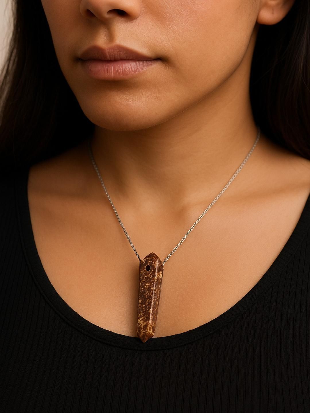 Zhupuk Unisex Square Brown Pendants-picture-34