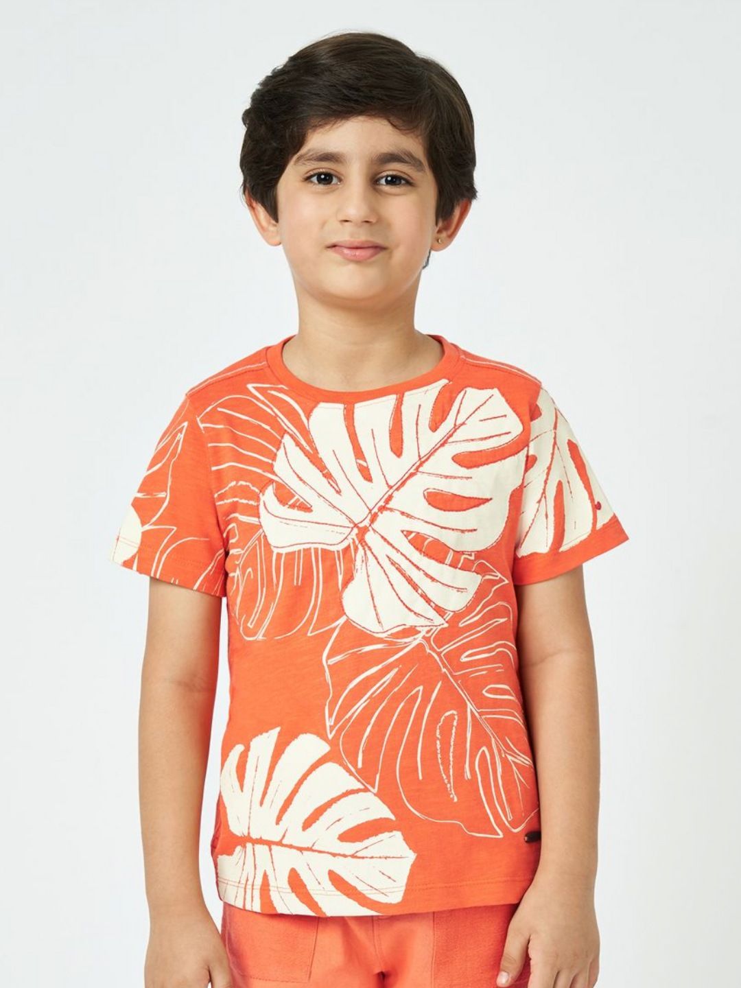 Ed-a-Mamma Boys Floral Printed Round Neck Cotton T-shirt-picture-41