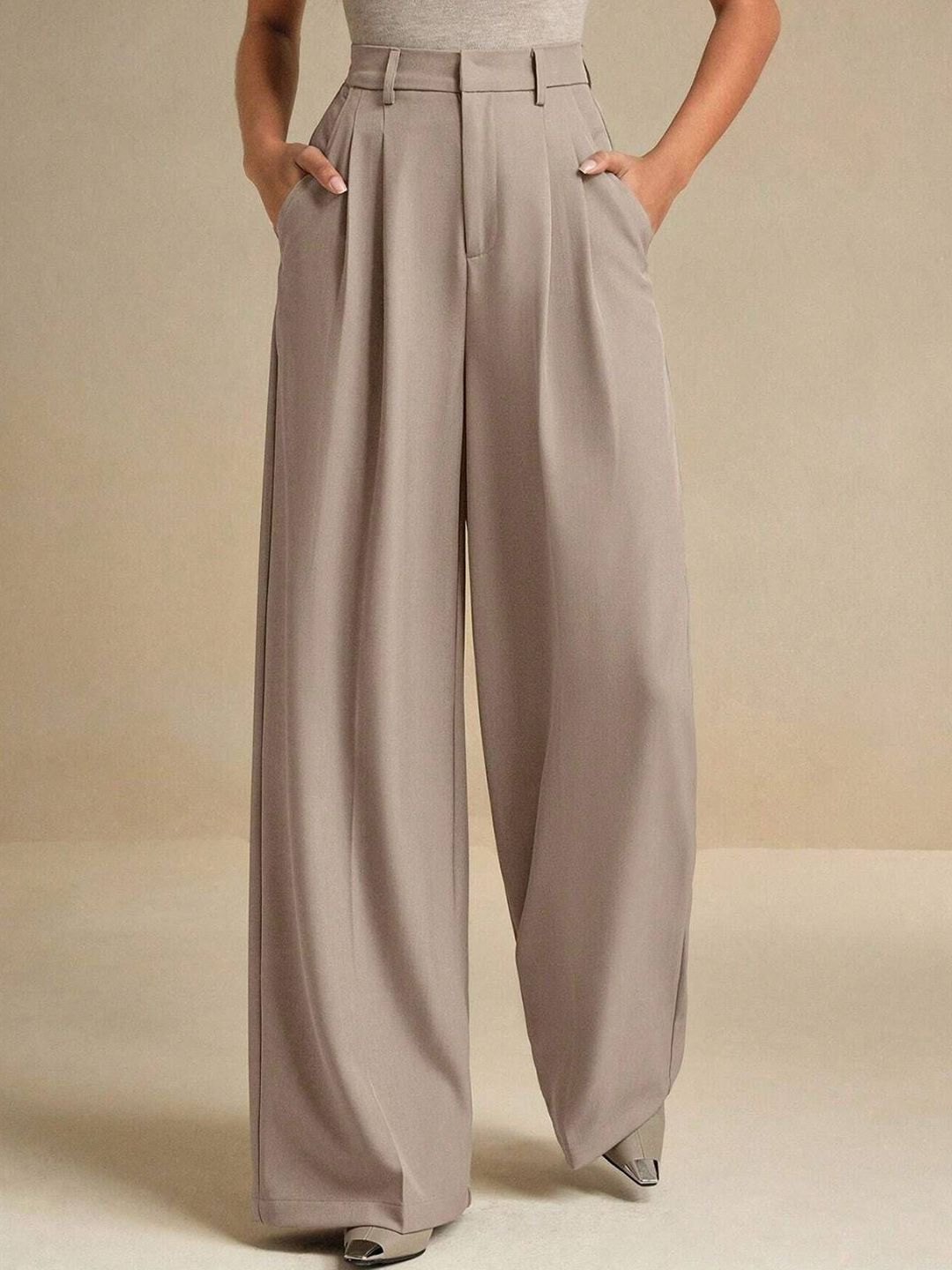 Kotty Women Relaxed Fit High-Rise Trousers-picture-13