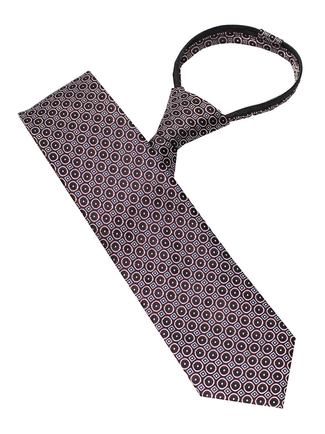 Leonardi Men Woven Design Zipper Tie-picture-17