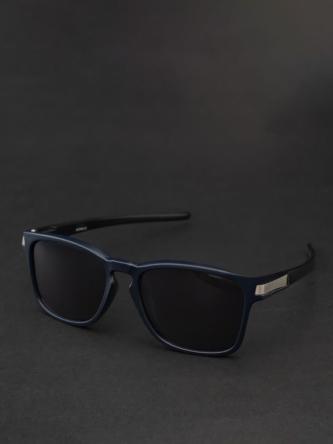 AFERELLE Unisex Black Lens & Blue Square Sunglasses with-image-33