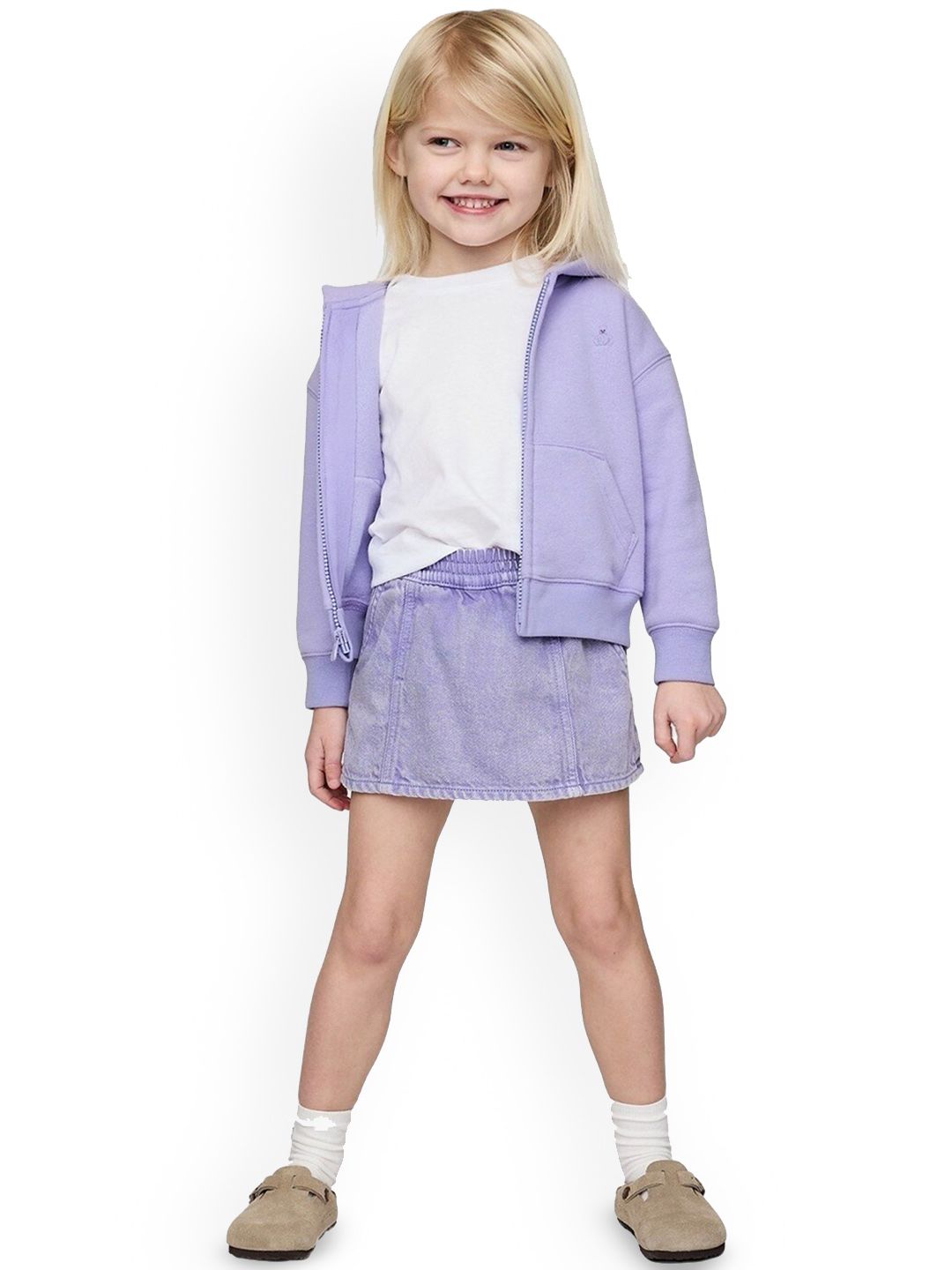 GAP Girls Washed Ultrasoft Mini Denim Skorts-picture-28