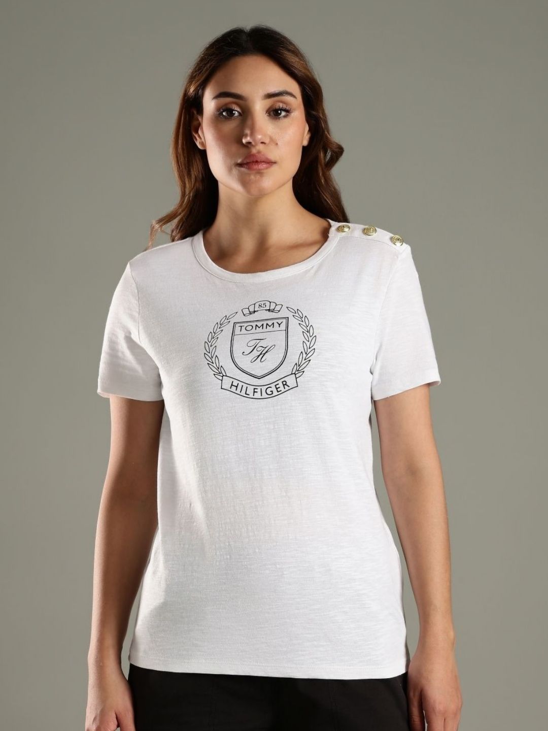 Tommy Hilfiger Brand Logo Printed Round Neck Regular Fit T-shirt-picture-32