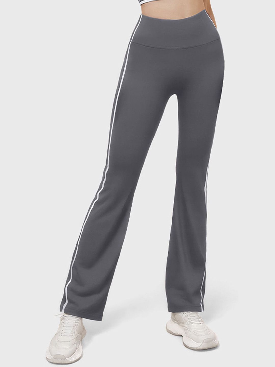 LULU & SKY Women Flared High-Rise Trousers-picture-22