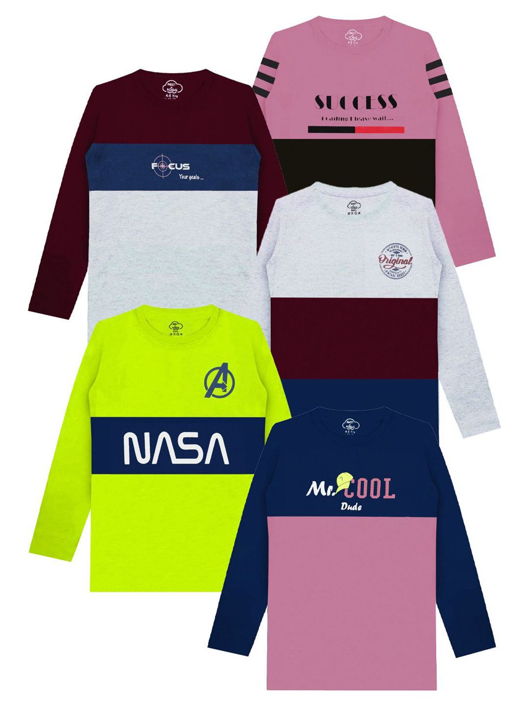 MIST N FOGG Boys 5 Colourblocked Applique T-shirt-picture-19