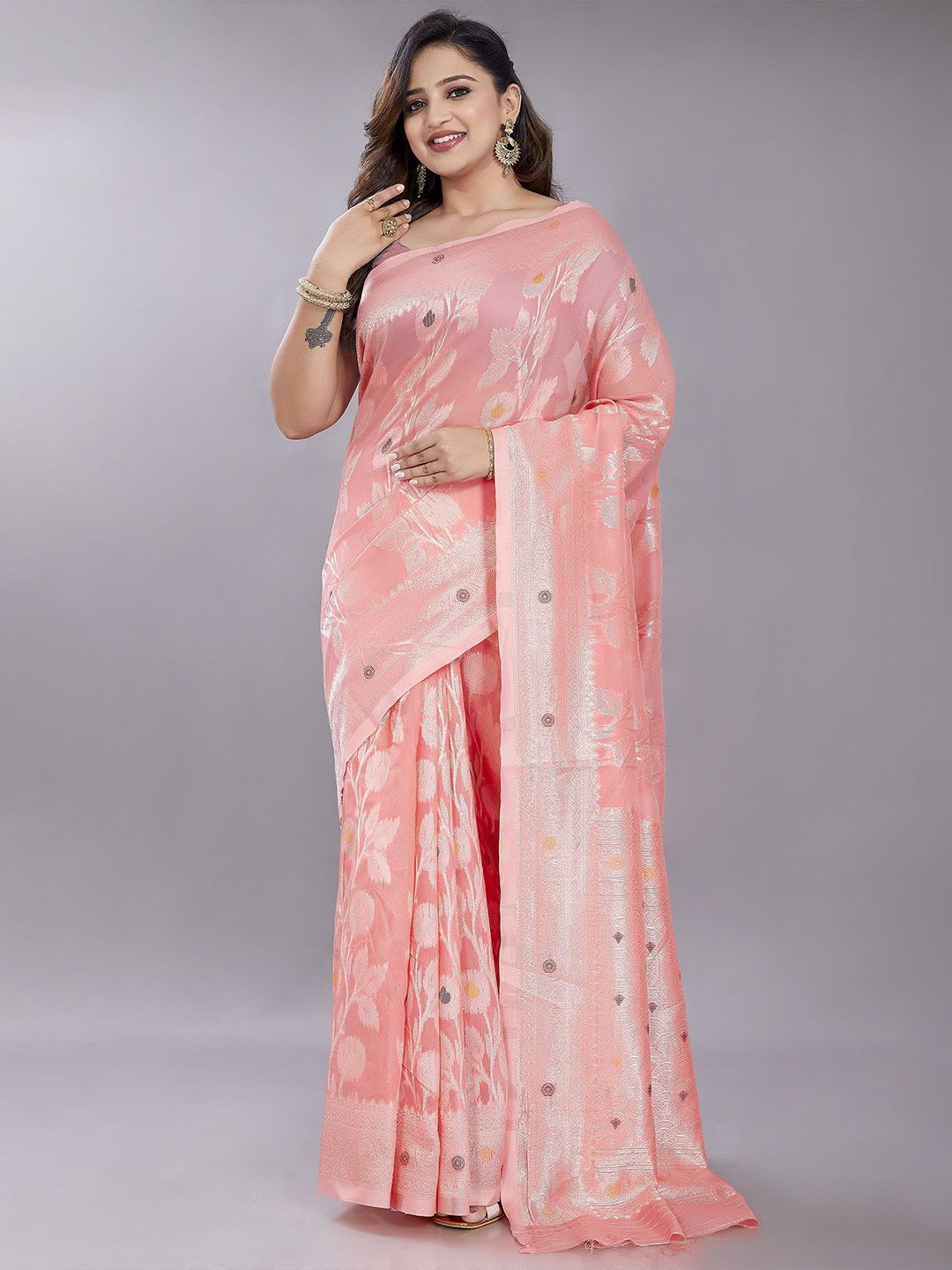 Rani Saahiba Woven Design Zari Art Silk Chanderi Saree-picture-34