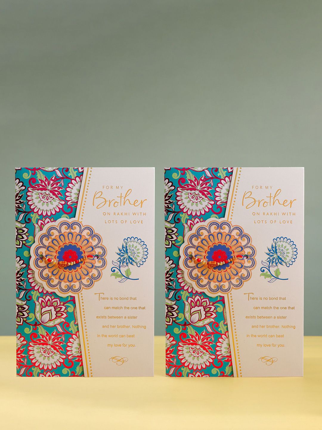 Archies Pack Of 2 Brother Rakhi & Greeting Card With Roli Chawal-picture-27