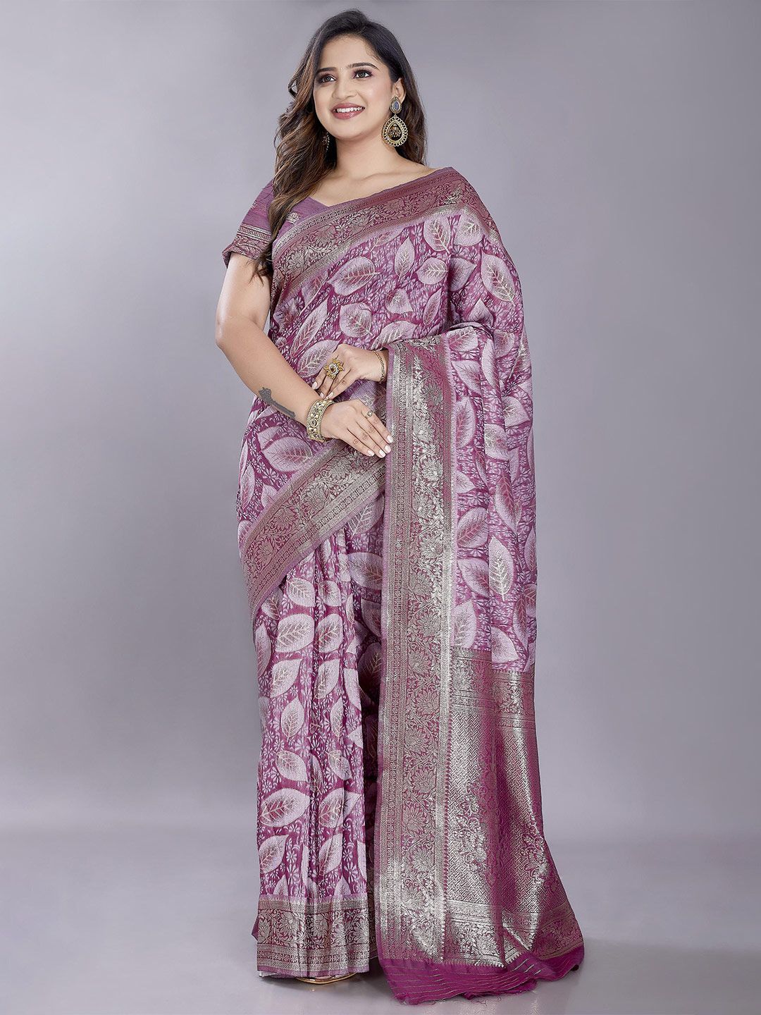 Rani Saahiba Woven Design Zari Chanderi Saree-picture-24