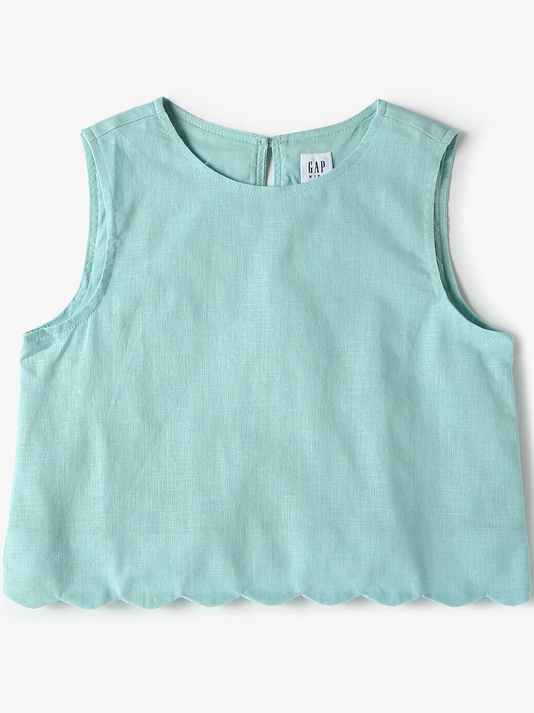 GAP Girls Solid Round Neck Fitted Regular Top-picture-27