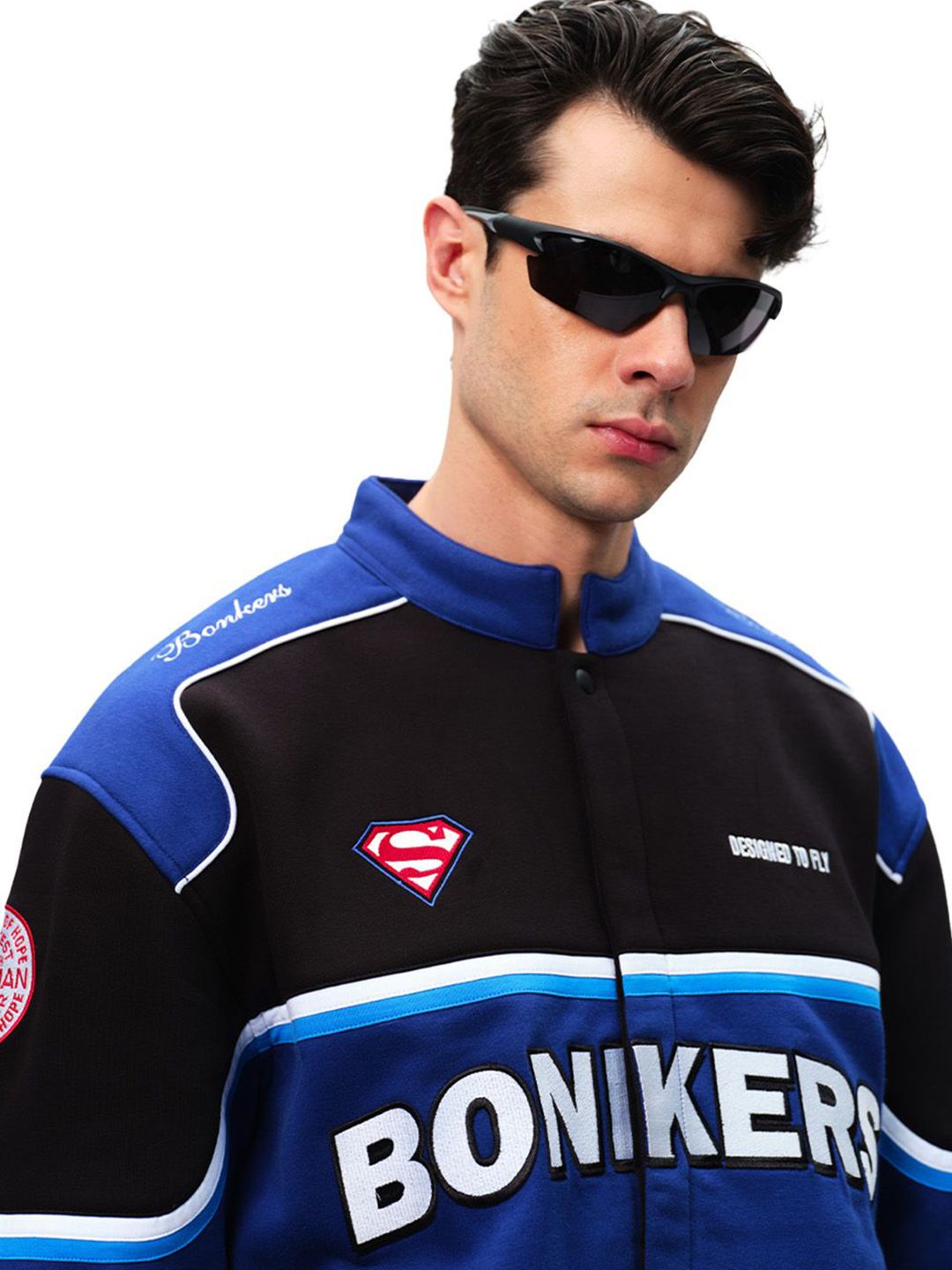 Bonkers Corner Men Colourblocked Biker Jacket-picture-27