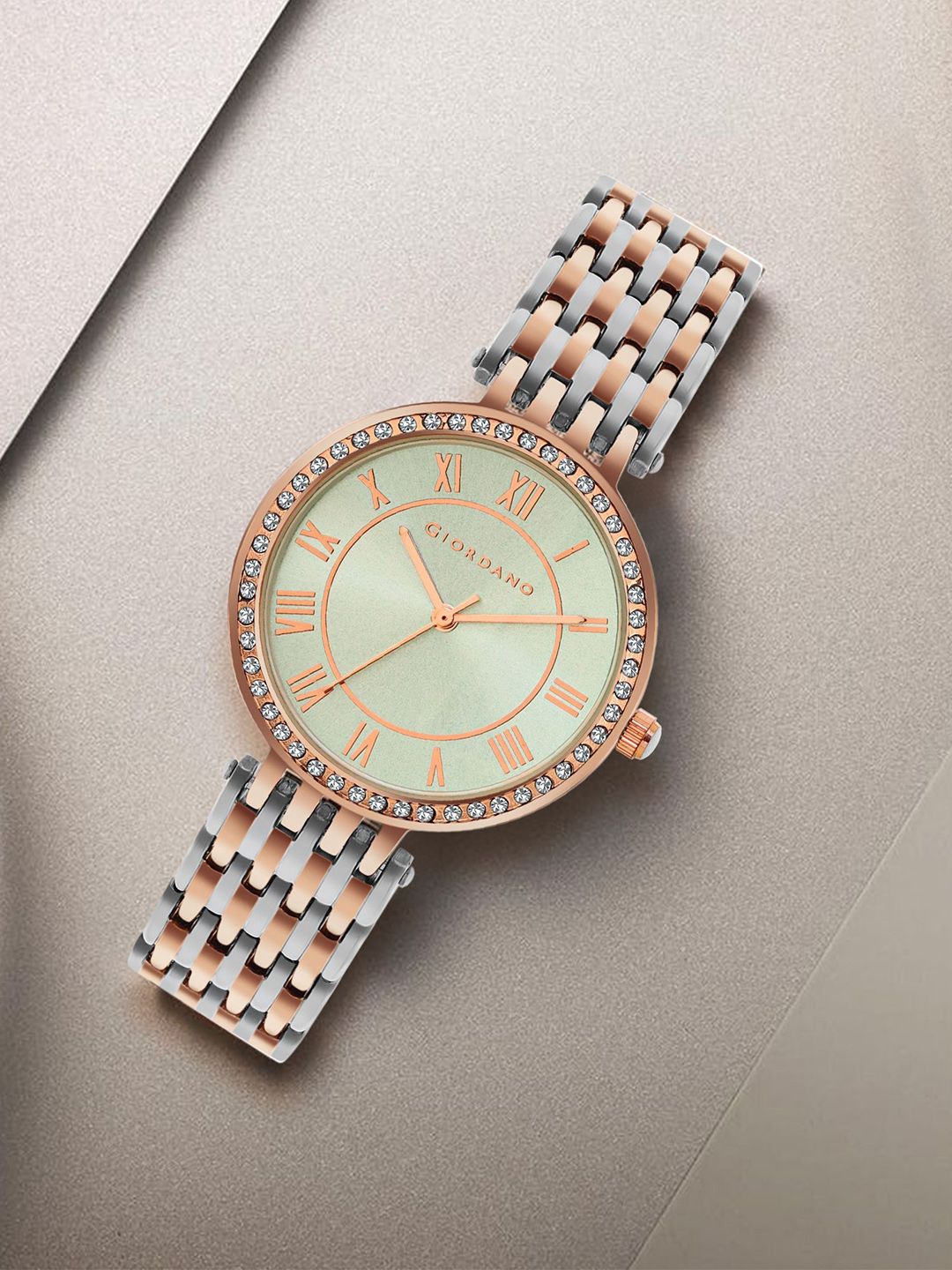 GIORDANO Women Embellished Dial & Stainless Steel Bracelet Style Straps Analogue Watch A2083-11C-picture-43