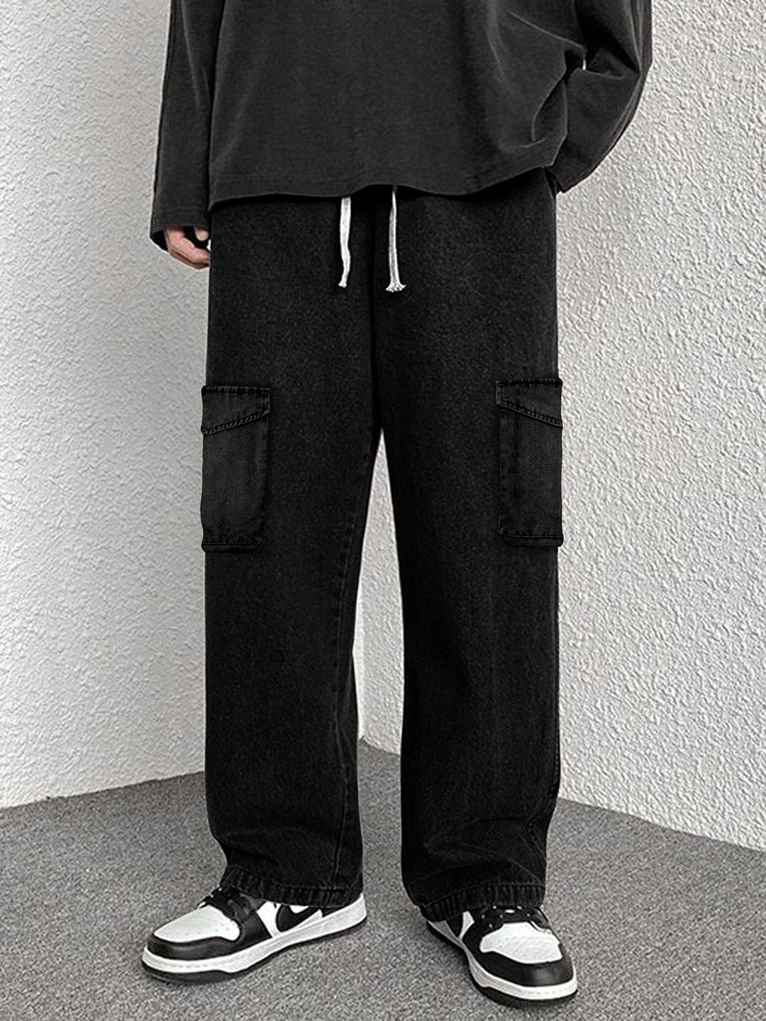 FTX Men Loose Baggy Fit Mid-Rise Cargo Styles Jeans-picture-10