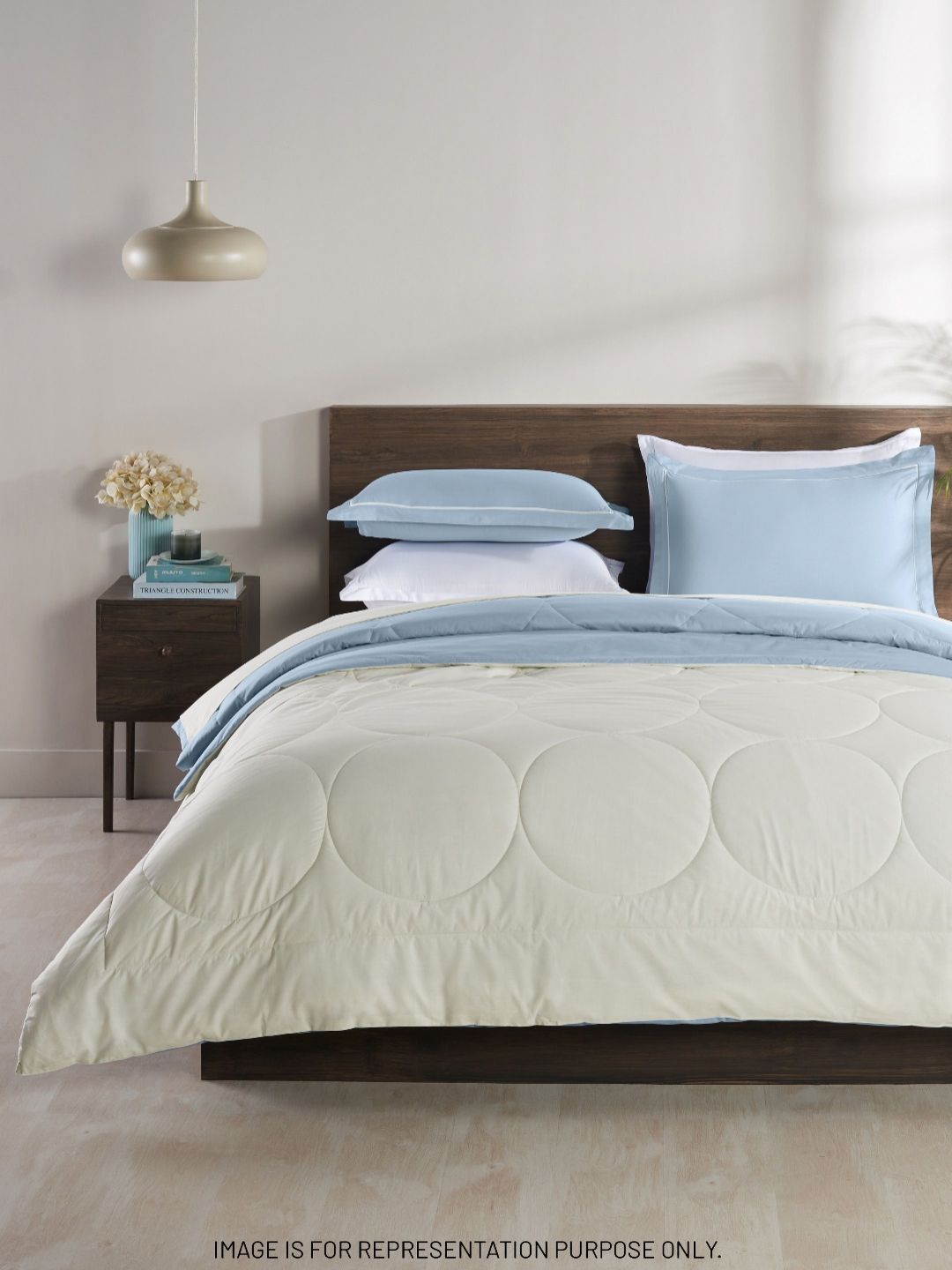 DDecor Blue 4 Piece Double King Geometric Cotton Bedding Set-image-21