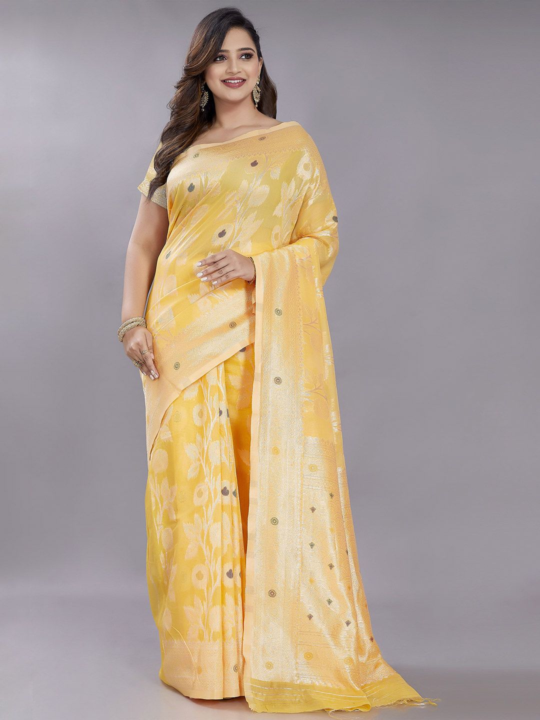 Rani Saahiba Woven Design Zari Art Silk Chanderi Saree-picture-35