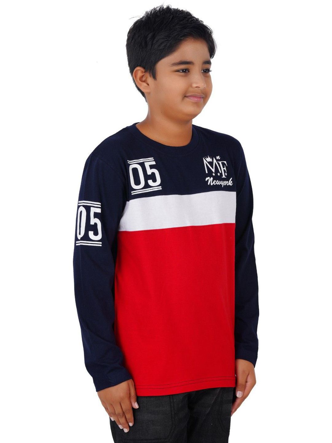 MIST N FOGG Boys Pack Of 2 Colourblocked Round Neck Long Sleeves Applique T-shirt-picture-13