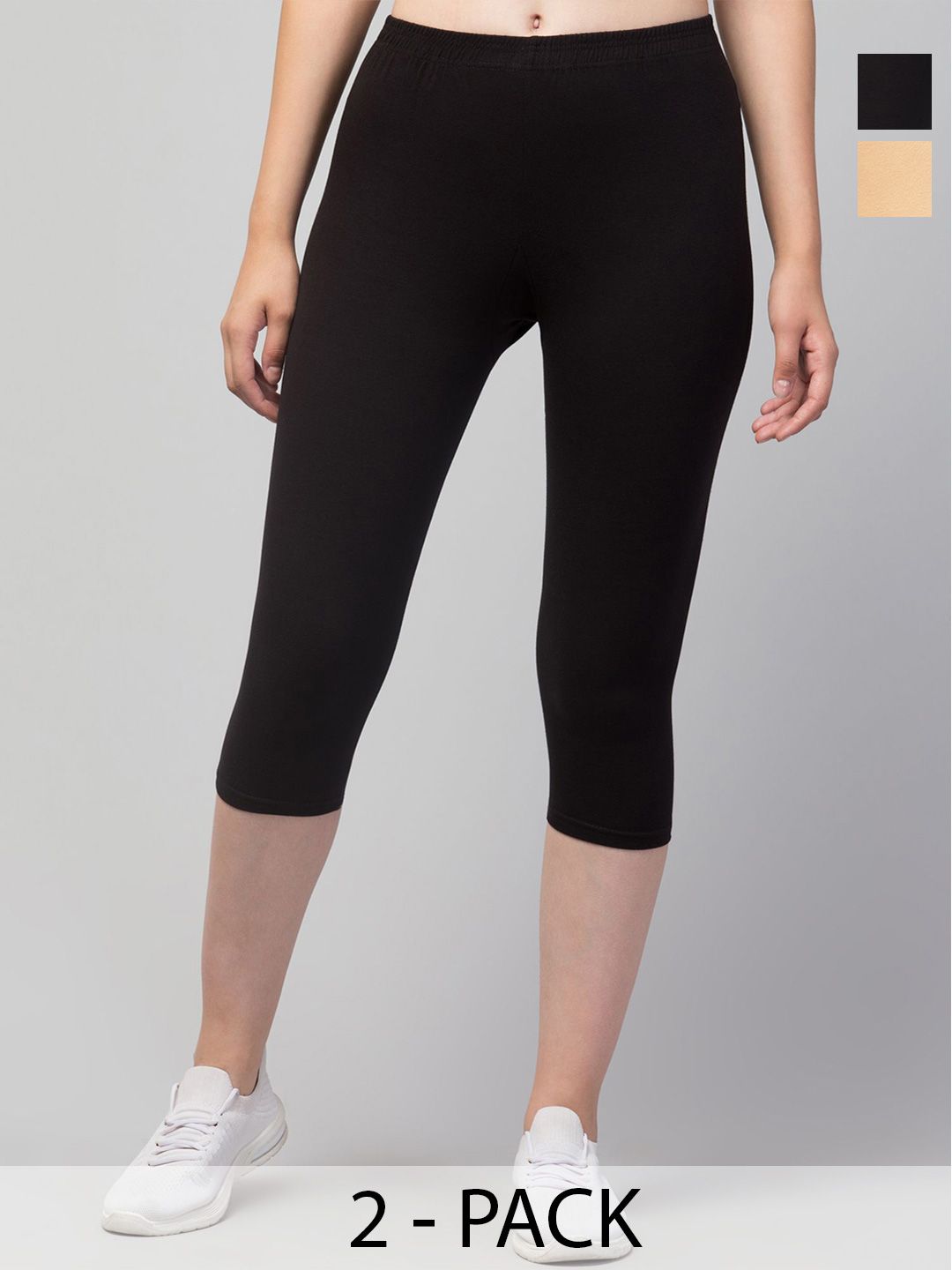 Apraa & Parma Women Pack Of 2 Skinny Fit Mid-Rise Capris-picture-32