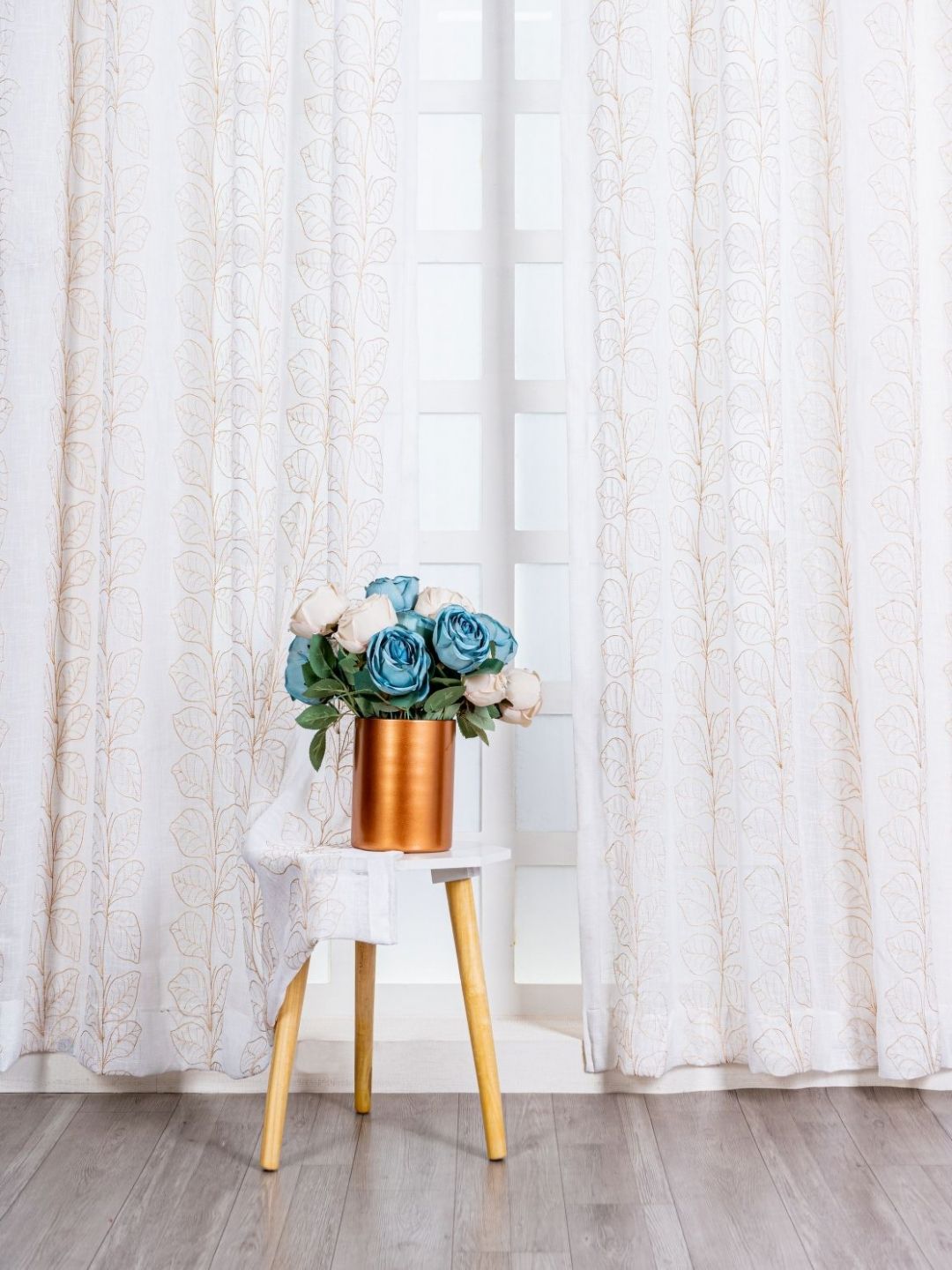 Parda Online Gold-Toned Set of 4 Sheer Window Curtain-image-42