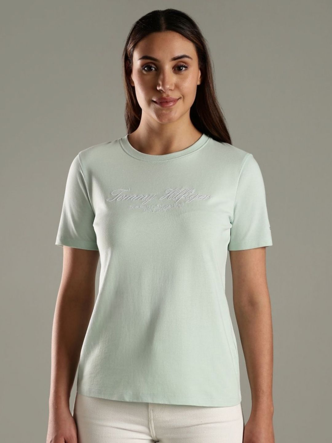 Tommy Hilfiger Brand Logo Printed Round Neck Regular Fit T-shirt-picture-33