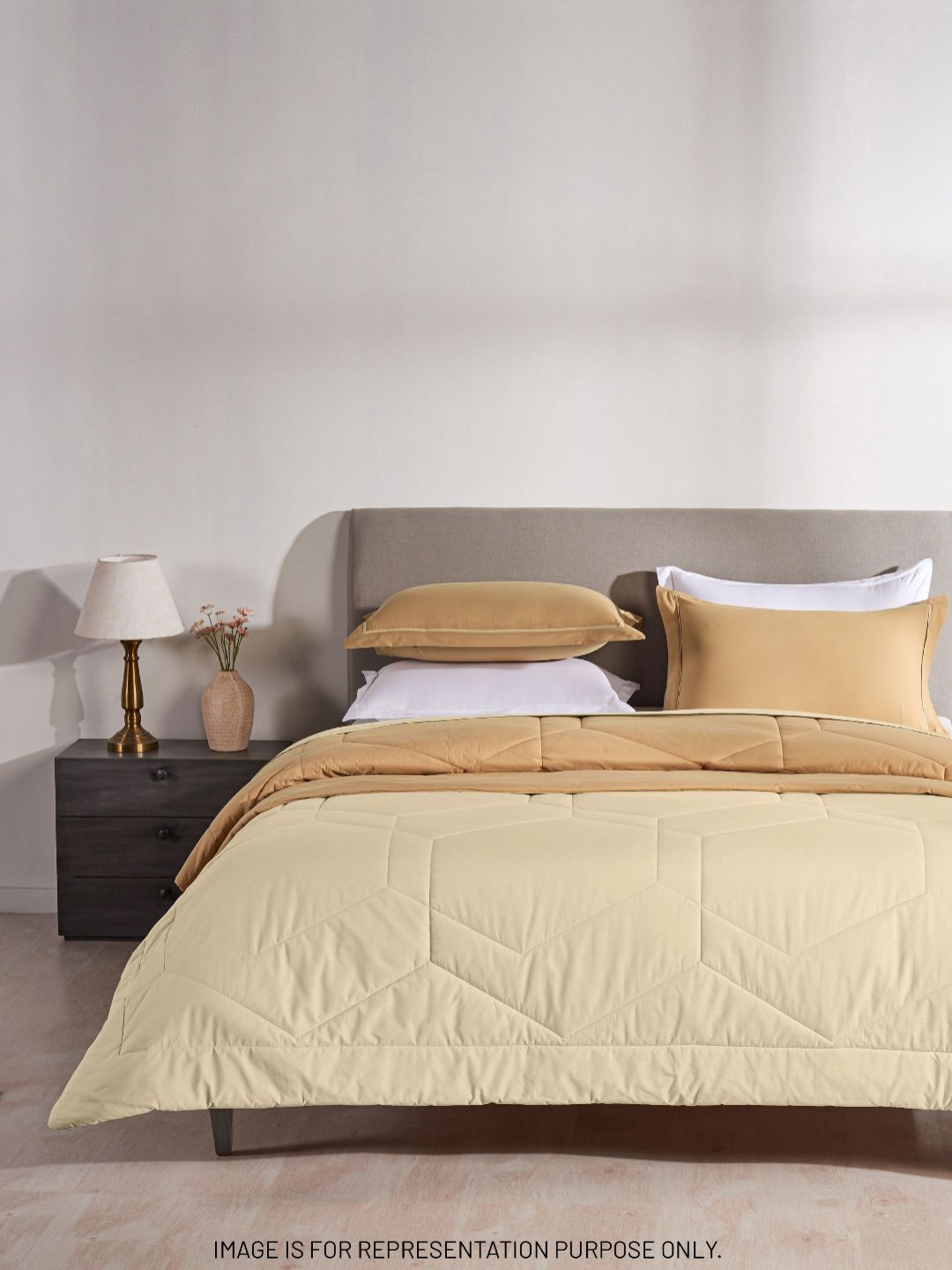 DDecor Yellow 4 Piece Double King Geometric Cotton Bedding Set-image-22