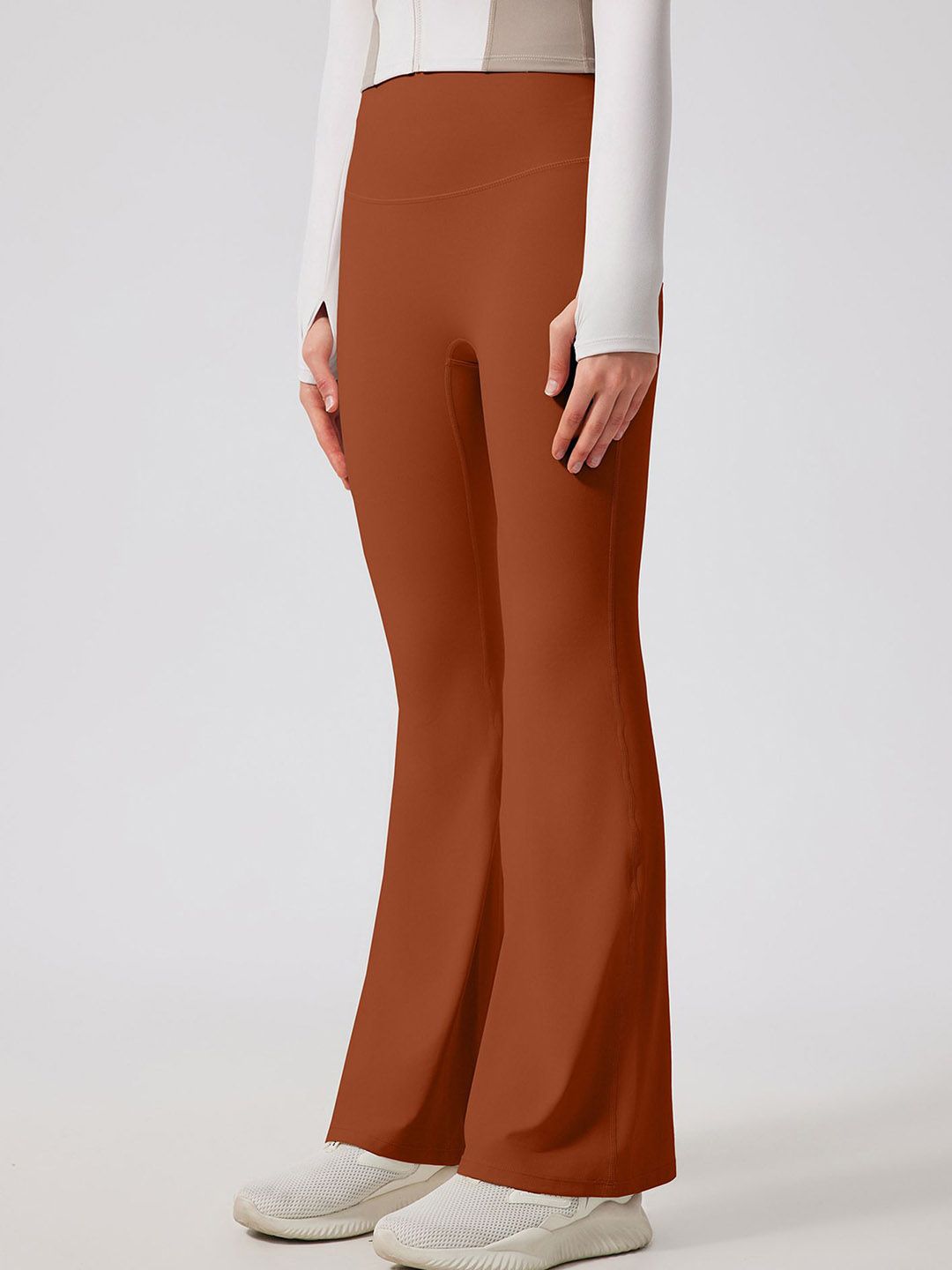 LULU & SKY Women Flared High-Rise Trousers-picture-24