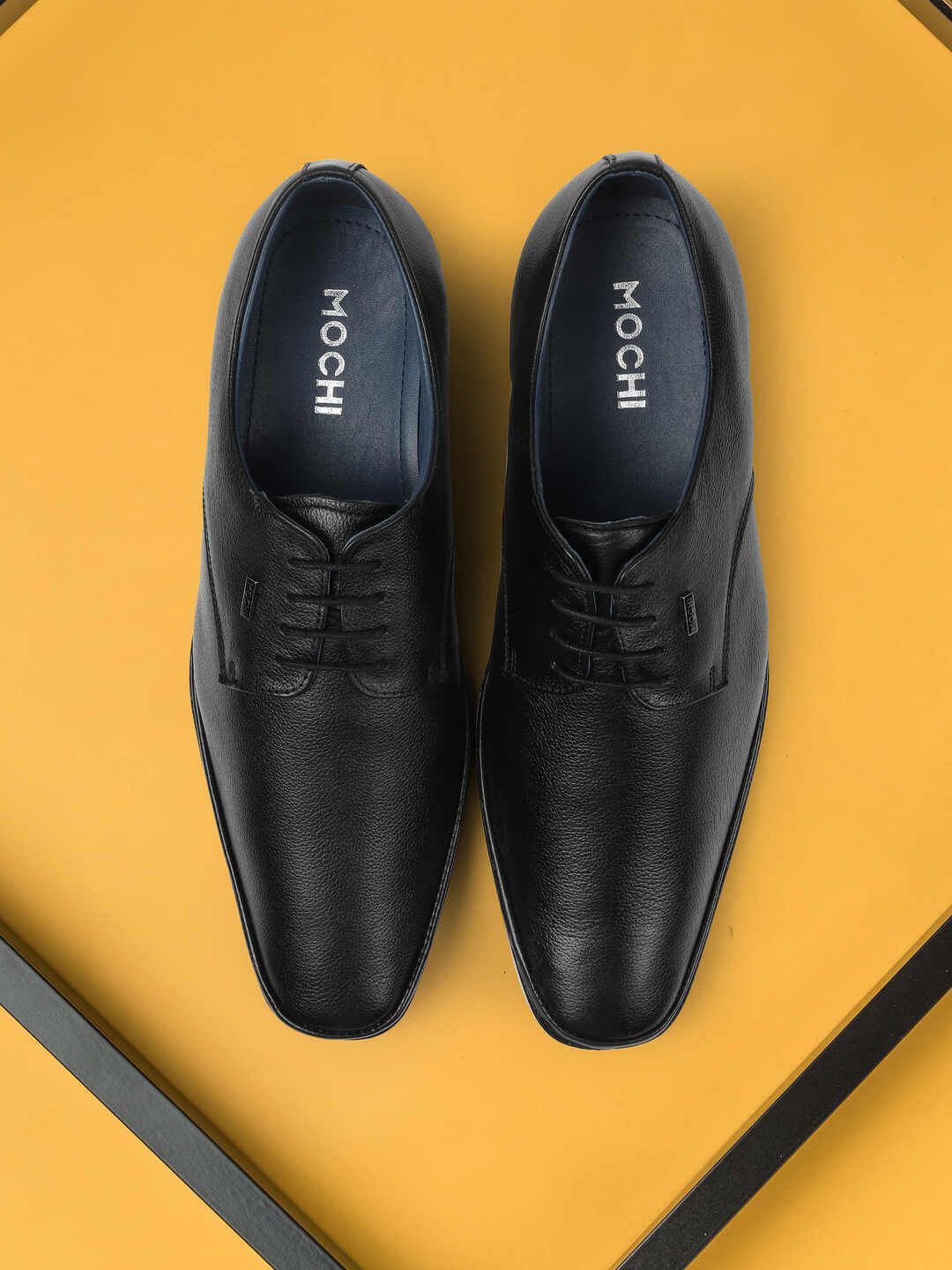 Mochi Men Textured Leather Formal Derbys-picture-30