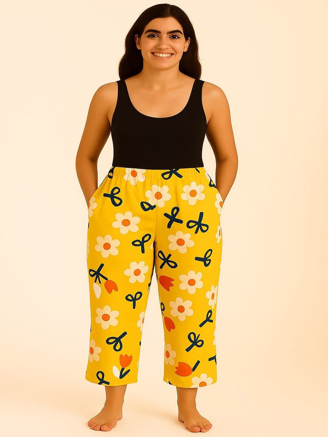 GAB Floral Printed Pure Cotton Straight-Leg Lounge Pant-picture-37